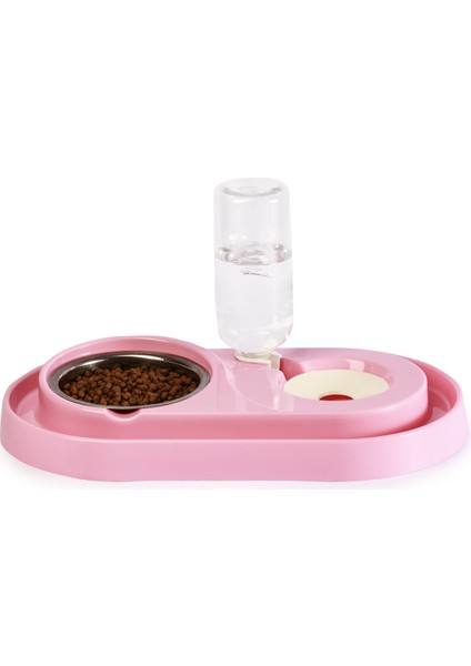 Miapet Hazneli Çelik Taslı Kedi-Köpek Mama ve Su Kabı Seti 500 ml Açık Pembe fiyatları