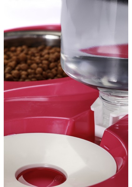 Miapet Hazneli Çelik Taslı Kedi-Köpek Mama ve Su Kabı Seti 1000 ml Açık Pembe fırsatları