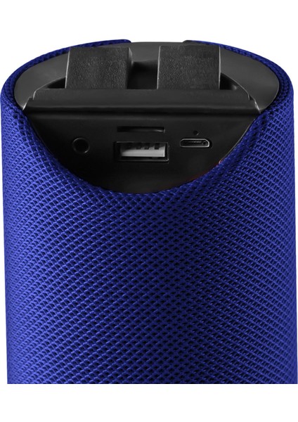 Acoustic 0123 Bluetooth Hoparlör Mavi + 0653 10000 Mah Powerbank - Siyah