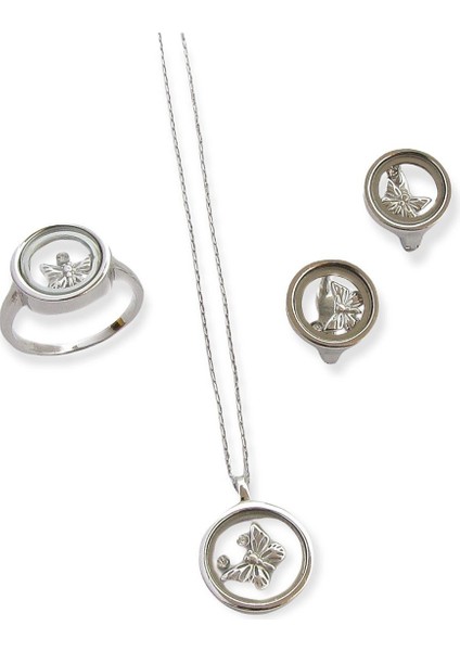 Camlı Kelebek Set