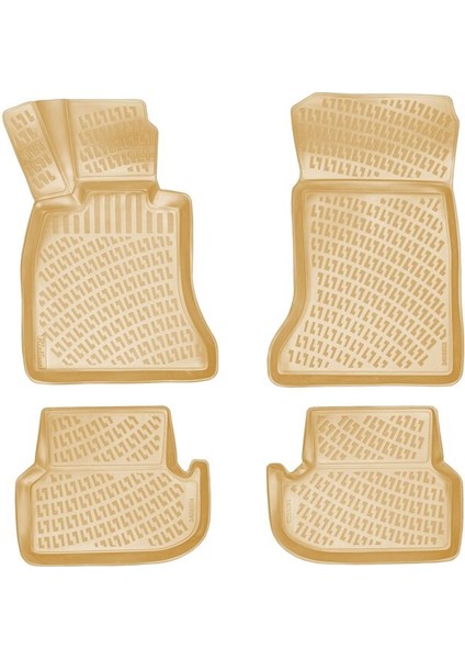 Bmw 5 Serisi F10 2013 Sonrası 3D Bej Havuzlu Paspas