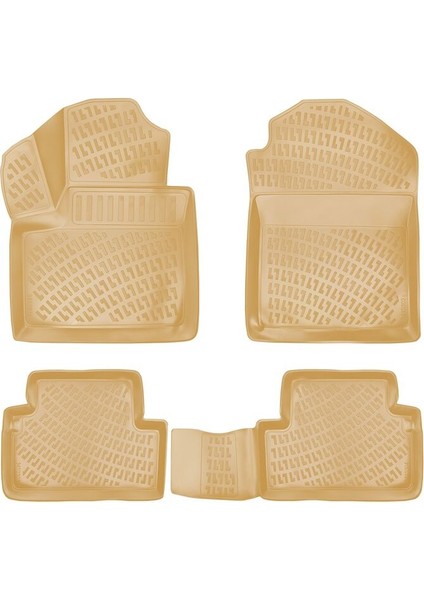 Ford Connect 2002-2012 3D Bej Havuzlu Paspas