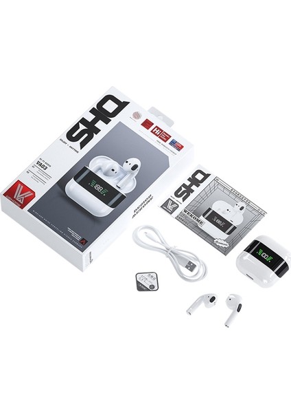 Shq Serisi VA03 Gerçek Kablosuz Bluetooth 5.1 Kulaklık Beyaz modelleri