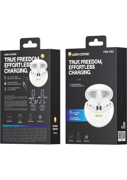 V52 Kablosuz Stereo Bluetooth 5.1 Kulaklık Beyaz modelleri