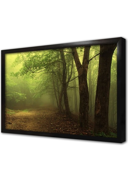 Sisli Orman Çerçeveli Cam Tablo