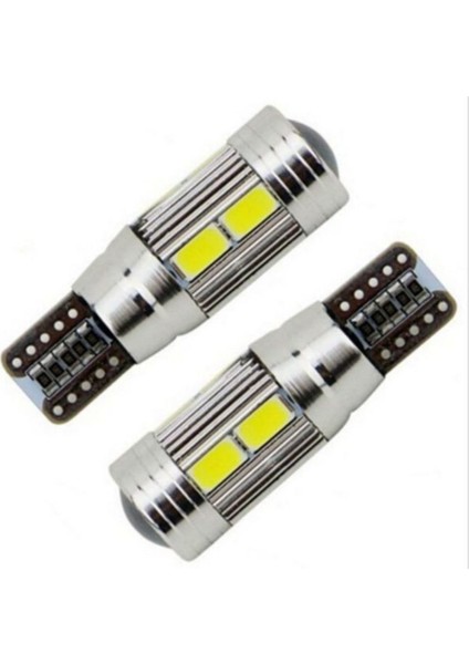 T10 Park Ledi Beyaz 10 LED Chipli Mercekli (2 Adet)