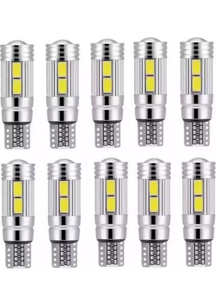 T10 LED Mercekli Canbus T10 W5W 10 Smd LED Beyaz 2 Adet