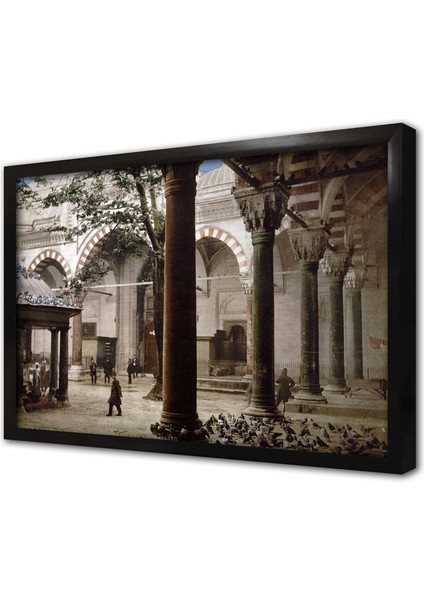Eski Istanbul Çerçeveli Cam Tablo