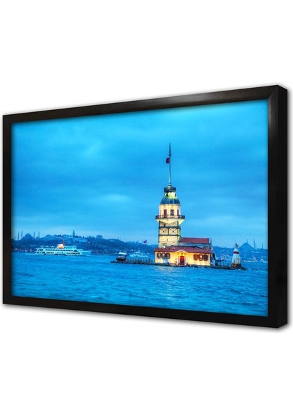 Istanbul Kız Kulesi Çerçeveli Cam Tablo