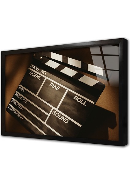 Sinema Klaket Çerçeveli Cam Tablo