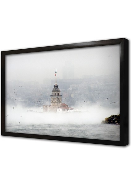 Kız Kulesi Çerçeveli Cam Tablo