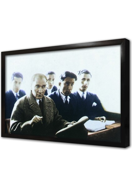 Atatürk Lakap ve Ünvanları Kaldırılması Çerçeveli Cam Tablo