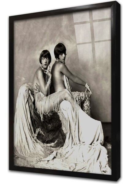 Dolly Sisters Çerçeveli Cam Tablo