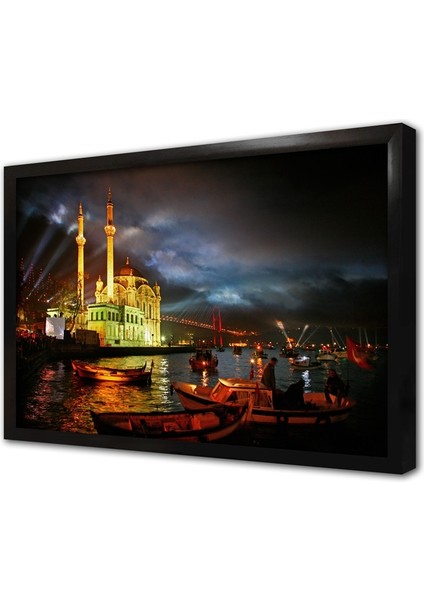 Ortaköy Cami Istanbul Çerçeveli Cam Tablo