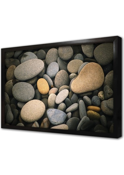 Makro Çekim Taş Çerçeveli Cam Tablo