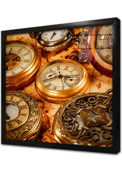 Saat Çerçeveli Cam Tablo