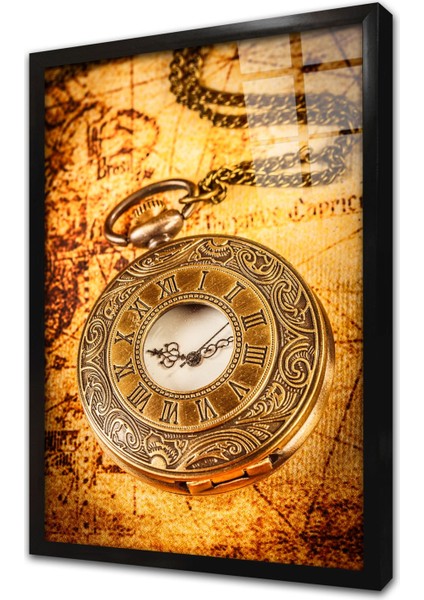 Saat Çerçeveli Cam Tablo
