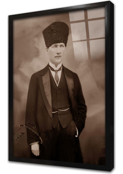 Atatürk Çerçeveli Cam Tablo