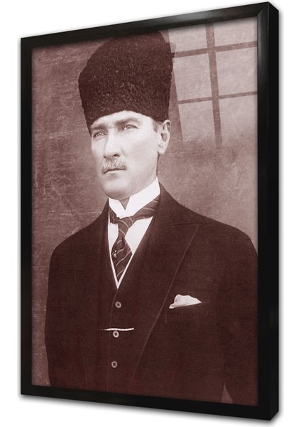 Atatürk Çerçeveli Cam Tablo