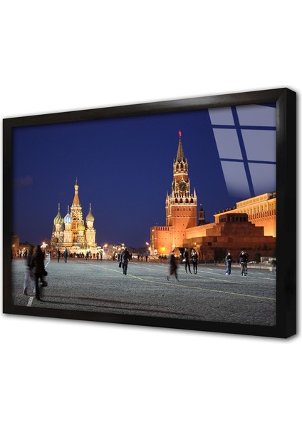 Rusya Gece Çerçeveli Cam Tablo
