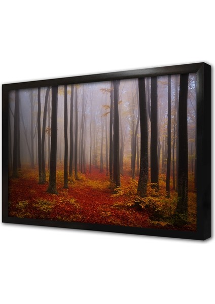 Sisli Orman Çerçeveli Cam Tablo