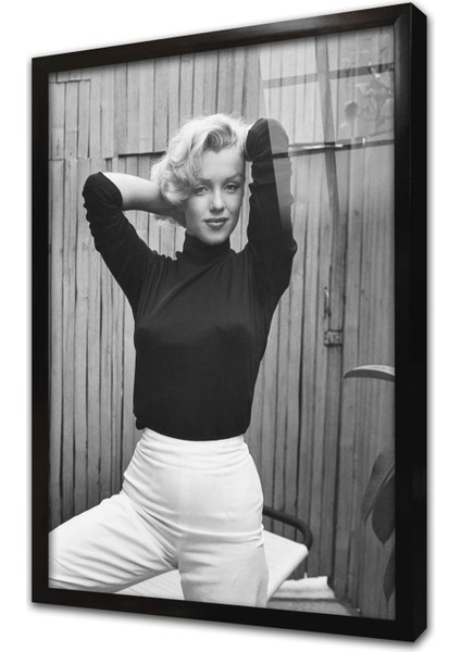 Marilyn Monroe Çerçeveli Cam Tablo