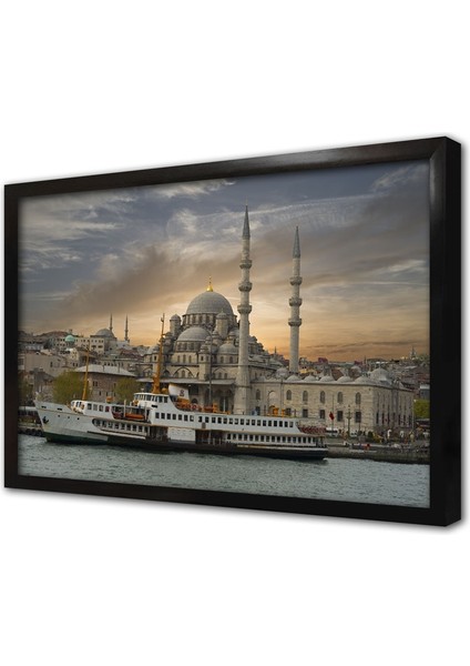 Istanbul Yeni Cami Çerçeveli Cam Tablo