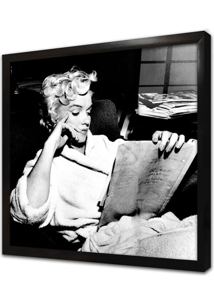 Marilyn Monroe Çerçeveli Cam Tablo