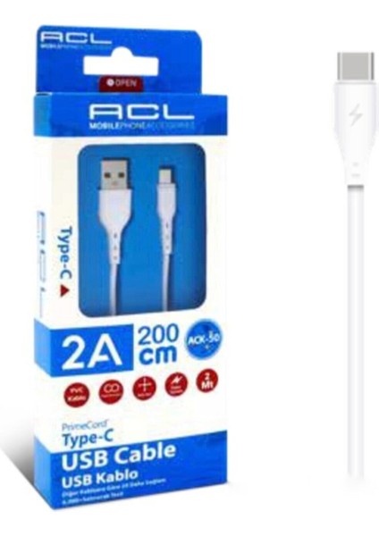 Ack-50 Type-C USB Şarj Kablosu