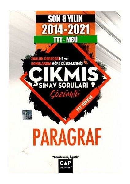 TYT MSÜ Paragraf 8 Yıl Çıkmış Sorular