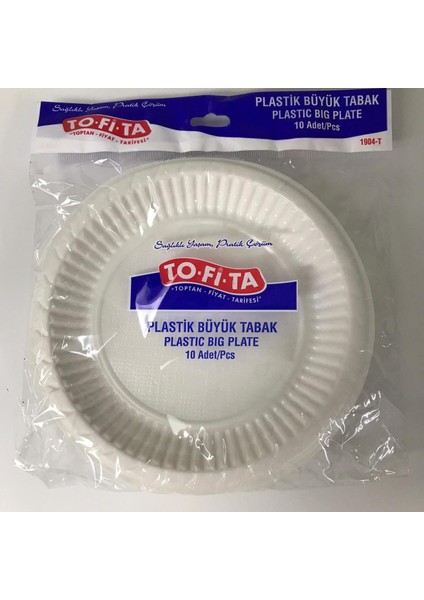 Plastik Büyük Tabak 10'lu