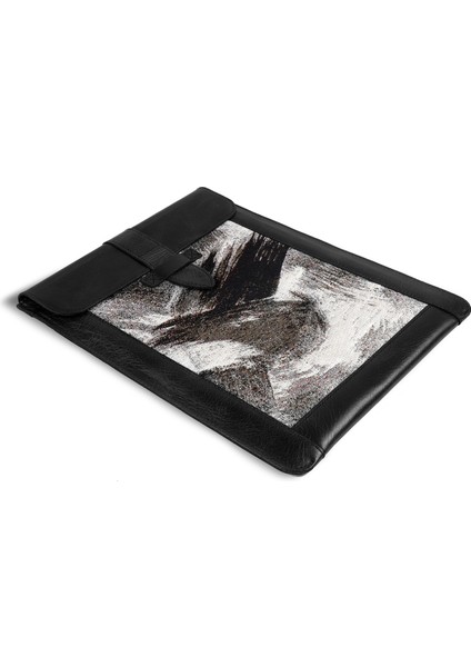 Hakiki Deri ve Dokuma Kumaş Tablet Kılıfı iPad Pro 11" Inc - Siyah fırsatları