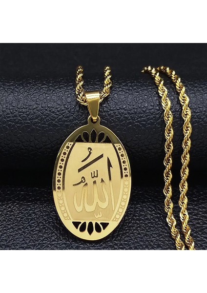 TS000983 - Dua (Sarı Çelik) Paslanmaz Çelik Kadın Kolye