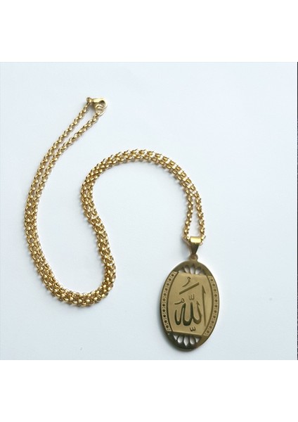 TS000983 - Dua (Sarı Çelik) Paslanmaz Çelik Kadın Kolye