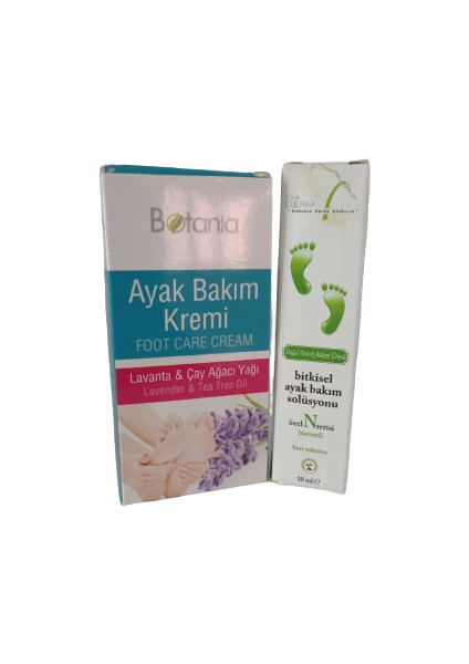 Lavanta ve Çay Ağacı Yağlı Ayak Bakım Kremi (150ML) & Bitkisel Ayak Bakım Solüsyonu (10ML)