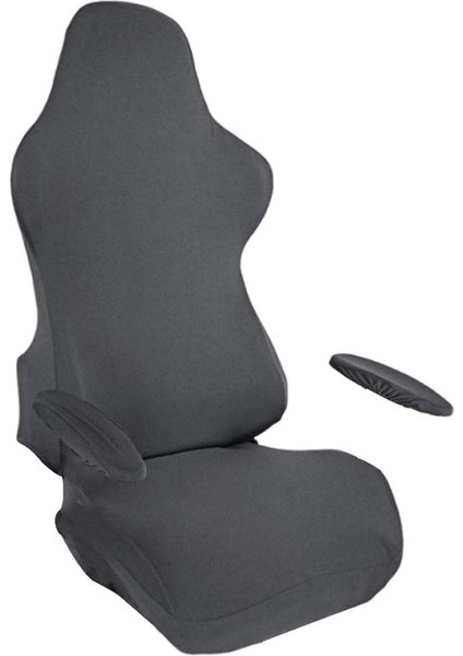 Oyun Sandalyesi Slipcovers Evrensel Katı Yavulma Yarışı Oyun Sandalyesi Koyu Gri (Yurt Dışından)