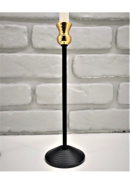 Modern Dekoratif Siyah Gold Şamdan 2'li Mumluk Seti modelleri