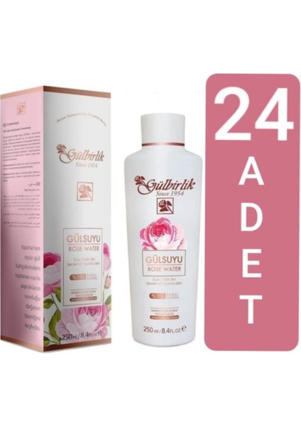 Gülbirlik %100 Doğal Saf Gül Suyu 250ML 24 Adet Avantaj Paket
