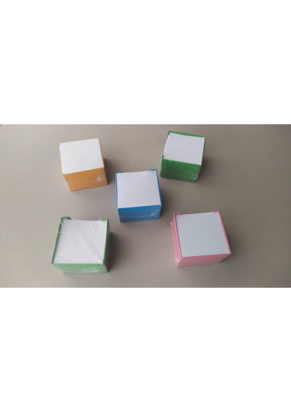 5 Adet Küp Not 500 Yaprak 9 x 9 x 7 cm Kağıt Küp Blok Not