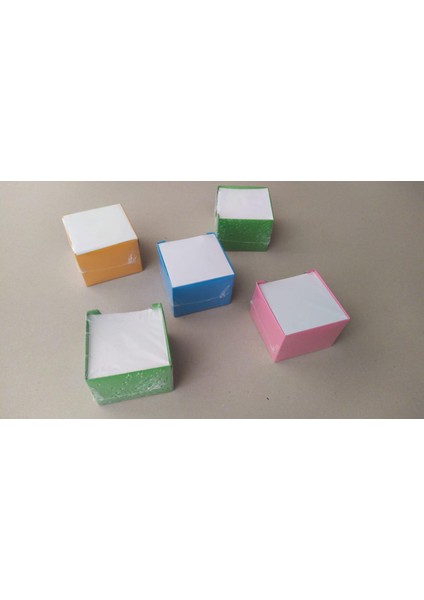 5 Adet Küp Not 500 Yaprak 9 x 9 x 7 cm Kağıt Küp Blok Not