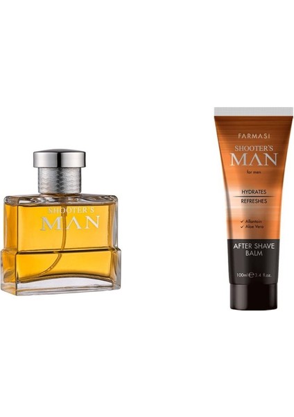 Shooters Man Edp Erkek Parfümü 100 Ml+Farmasi Shooters Man Tıraş Sonrası Losyonu 100 ml