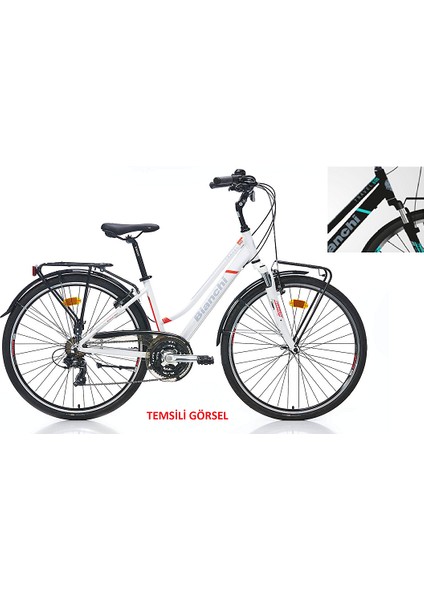 28J Bianchi Travel 505 Şehir Bisikleti - Siyah Turkuaz - 40