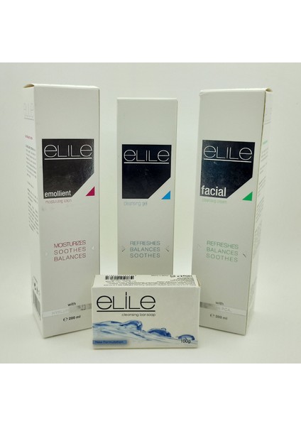 Hepsi Bir Arada 4'lü Set (Losyon+Jel+Krem ve Yağlı Ciltler Için Sabun)