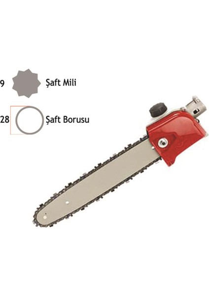 Yüksek Dal Testere Grubu Komple 28MM 9köşe