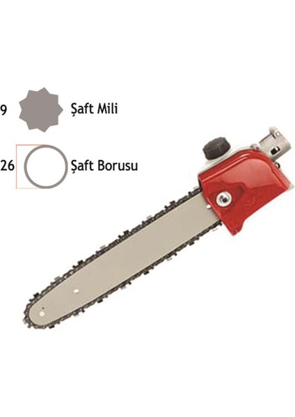 Yüksek Dal Testere Grubu Komple 26MM 9köşe