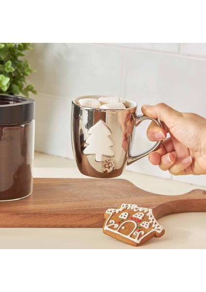 Happy New Year Yılbaşı Silver Çam Mug-kupa 415 ml