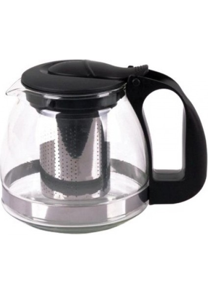 Çelik Süzgeçli Cam Demlik 900 ml