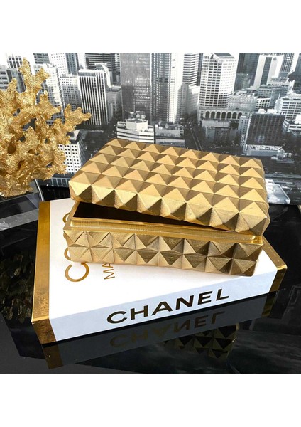 Dekoratif Takı Kutusu Gold Renkli