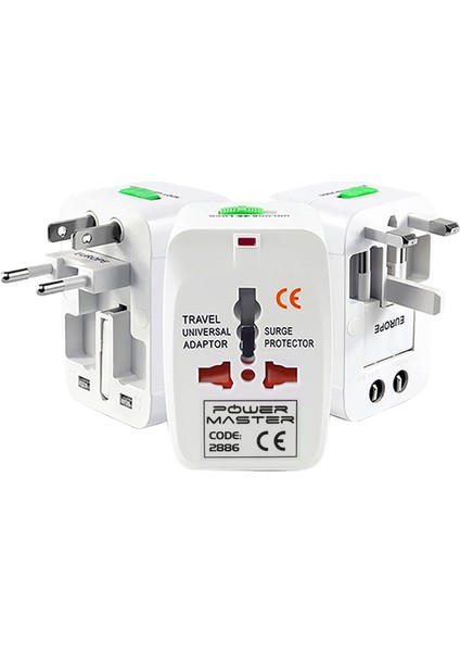 Narita NRT-640 Unıversal Çoklu Priz Çevirici Seyahat Adaptör (125V-250V-6A-13A) * Powermaster PM-2886
