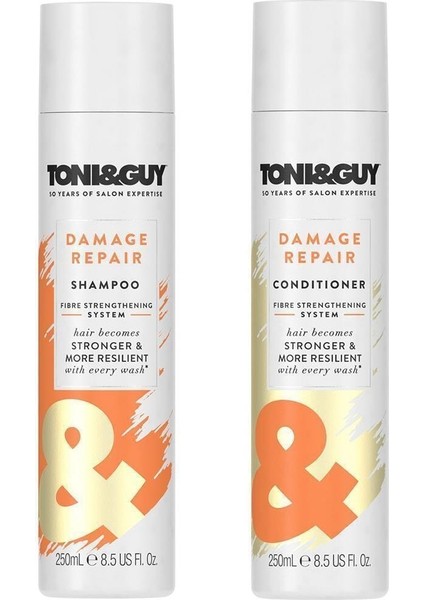 Toni Guy Yıpranmış Saçlar Için Şampuan 250 Ml + Saç Bakım Kremi 250 Ml
